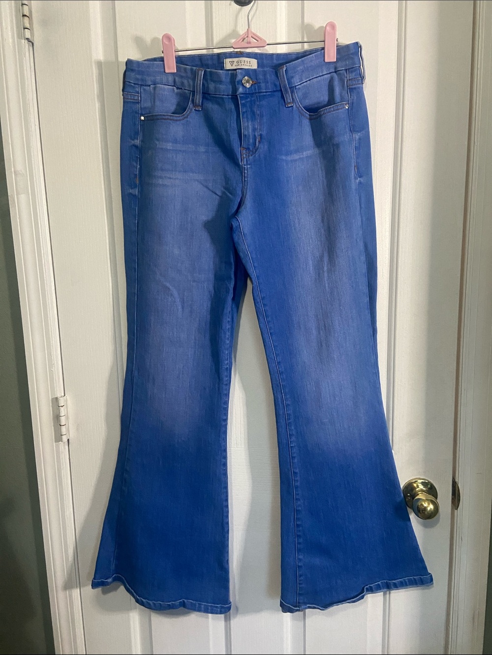 Guess Blue Wide-Leg Flare Jeans